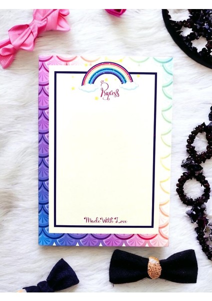 Toka Kartı - Bandana Kartı - Aksesuar Kartı 50 Adet Gökkuşağı Princess Temalı fiyatları