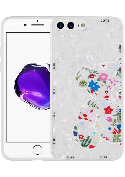 Apple iPhone 7 Plus Kılıf Desenli Sert Silikon Mumila Kapak