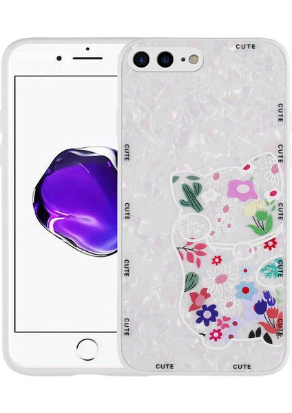 Apple iPhone 7 Plus Kılıf Desenli Sert Silikon Mumila Kapak