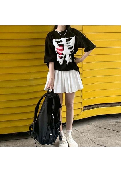 Harajuku Heart In A Skeleton (Unisex) T-Shirt