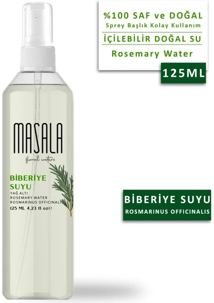 Biberiye Suyu 125 ml x 2 Adet - Rosemary Floral Water - Biberiye Suyu Sebum ve Yağ Dengeleyici Hidrosol