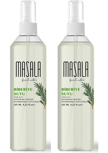 Biberiye Suyu 125 ml x 2 Adet - Rosemary Floral Water - Biberiye Suyu Sebum ve Yağ Dengeleyici Hidrosol