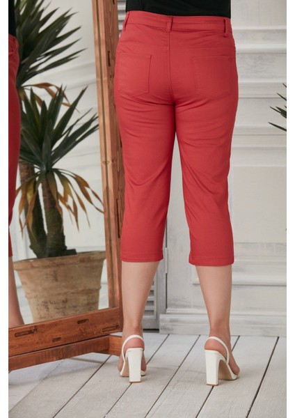 Büyük Beden Mercan Pamuk Kapri indirimleri
