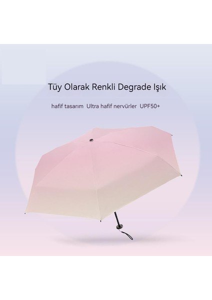 Kadın Şemsiyesi Katlanır Şemsiye Vinil Güneş Koruyucu Şemsiye Mini Güneşli Şemsiye (Yurt Dışından) fiyatları