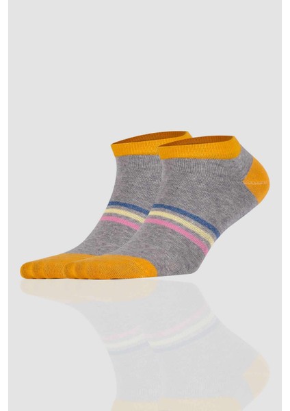 Kadın Pamuklu 8 Çift Özel Kutulu Patik Çorap - 31245-1 modelleri