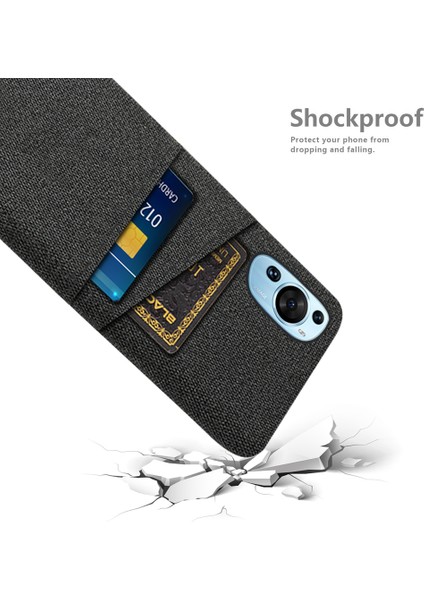 Huawei P60 Sanat Çift Kart Yuvaları Telefon Kılıfı Sert Pc + Bez Telefon Geri Kapak (Yurt Dışından) fırsatları