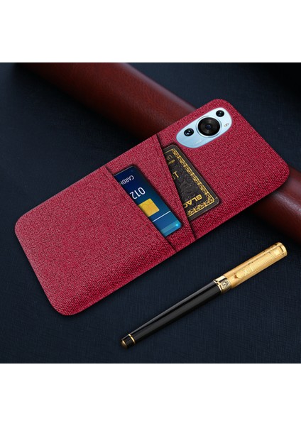 Huawei P60 Sanat Çift Kart Yuvaları Telefon Kılıfı Sert Pc + Bez Telefon Geri Kapak (Yurt Dışından) indirimleri