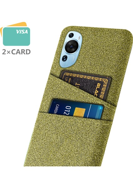 Huawei P60 Sanat Çift Kart Yuvaları Telefon Kılıfı Sert Pc + Bez Telefon Geri Kapak (Yurt Dışından) fiyatları
