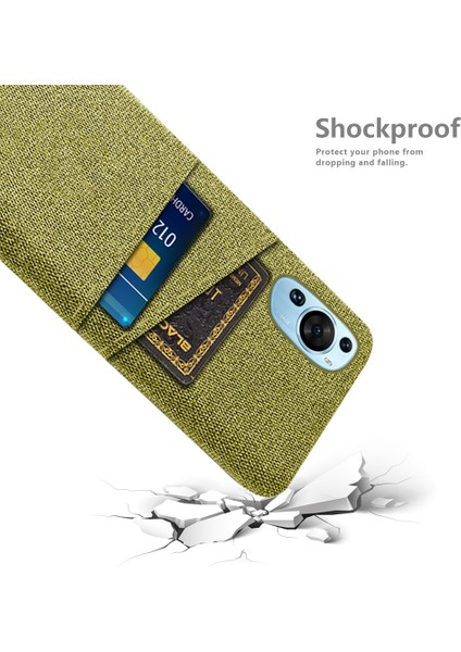 Huawei P60 Sanat Çift Kart Yuvaları Telefon Kılıfı Sert Pc + Bez Telefon Geri Kapak (Yurt Dışından) fırsatları