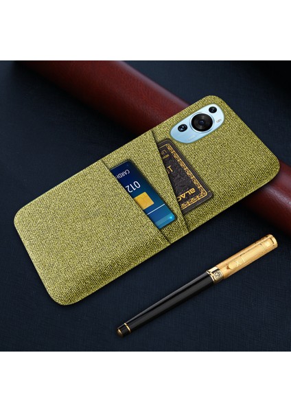 Huawei P60 Sanat Çift Kart Yuvaları Telefon Kılıfı Sert Pc + Bez Telefon Geri Kapak (Yurt Dışından) indirimleri