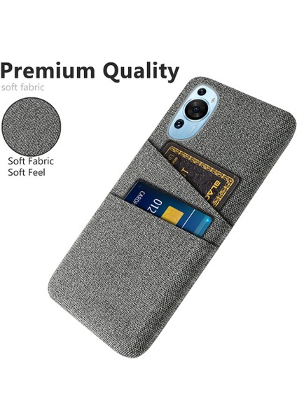 Huawei P60 Sanat Çift Kart Yuvaları Telefon Kılıfı Sert Pc + Bez Telefon Geri Kapak (Yurt Dışından) modelleri