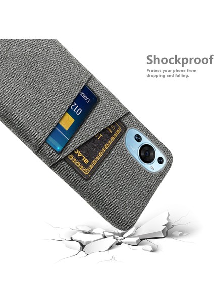 Huawei P60 Sanat Çift Kart Yuvaları Telefon Kılıfı Sert Pc + Bez Telefon Geri Kapak (Yurt Dışından) fırsatları