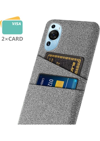 Huawei P60 Sanat Çift Kart Yuvaları Telefon Kılıfı Sert Pc + Bez Telefon Geri Kapak (Yurt Dışından) fiyatları