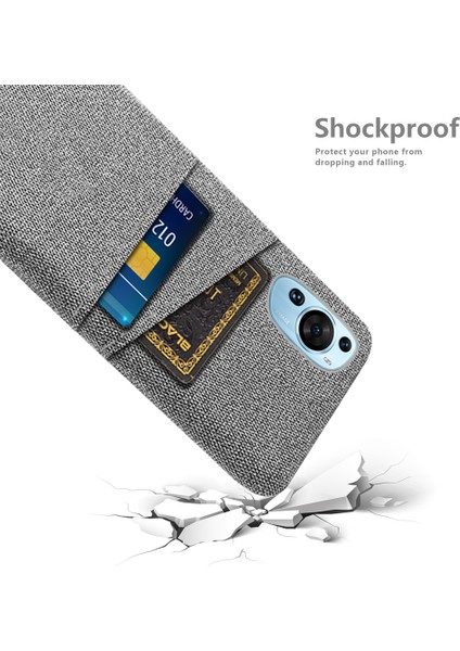 Huawei P60 Sanat Çift Kart Yuvaları Telefon Kılıfı Sert Pc + Bez Telefon Geri Kapak (Yurt Dışından) fırsatları