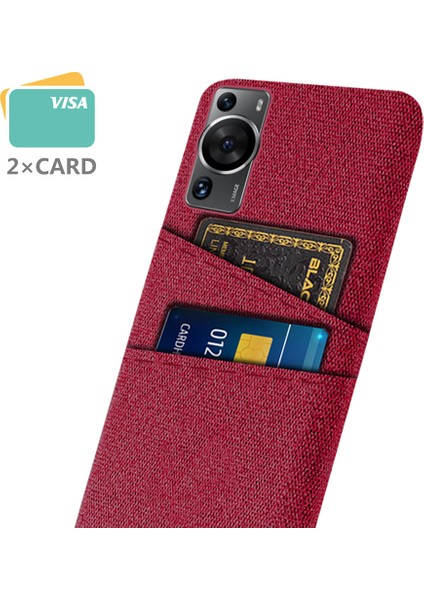 Huawei P60 / P60 Pro Çift Kart Yuvaları Telefon Kılıfı Sert Pc + Bez Telefon Kapağı (Yurt Dışından) fiyatları