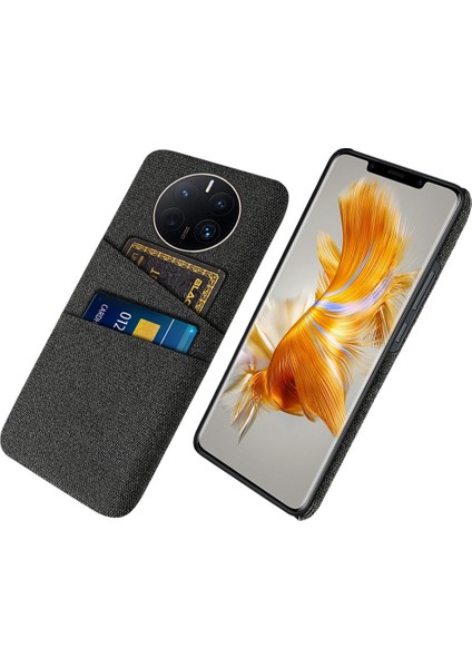 Huawei Mate 50 Pro 4g Kumaş Doku Anti-Çizelge Anti-Çizelge Telefon Kılıfı Çift Kart Yuvaları Tasarım Koruyucu Arka Kapak (Yurt Dışından)
