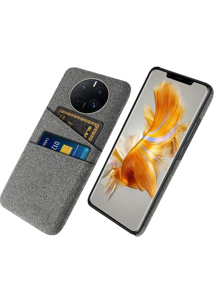 Huawei Mate 50 Pro 4g Kumaş Doku Anti-Çizelge Anti-Çizelge Telefon Kılıfı Çift Kart Yuvaları Tasarım Koruyucu Arka Kapak (Yurt Dışından)
