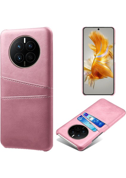 Huawei Mate 50 4g Anti-Çizelge Pu Deri+Pc Sabit Kılıf Çift Kart Yuvaları Koruyucu Telefon Kapağı (Yurt Dışından)