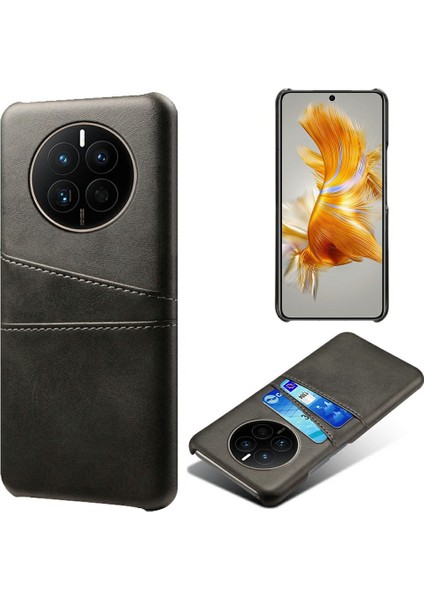 Huawei Mate 50 4g Anti-Çizelge Pu Deri+Pc Sabit Kılıf Çift Kart Yuvaları Koruyucu Telefon Kapağı (Yurt Dışından)