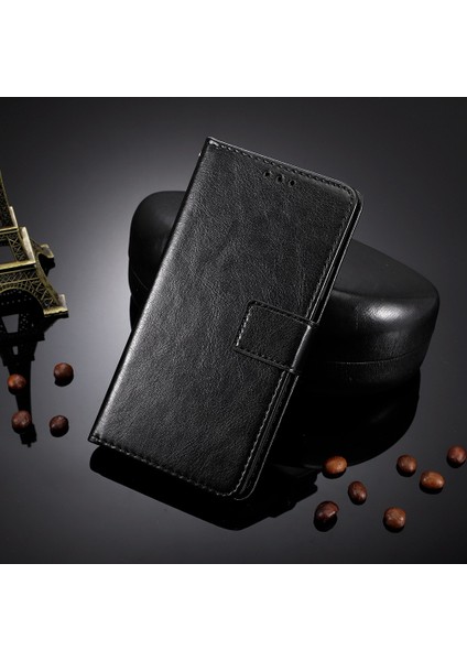 Huawei Mate 50 4g Pu Deri Kılıf Çılgın At Dokusu Manyetik Toka Tam Koruma Telefon Stand Cüzdan Kapağı (Yurt Dışından)