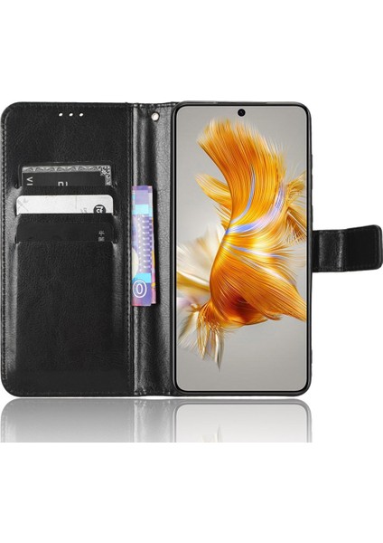 Huawei Mate 50 4g Pu Deri Kılıf Çılgın At Dokusu Manyetik Toka Tam Koruma Telefon Stand Cüzdan Kapağı (Yurt Dışından)