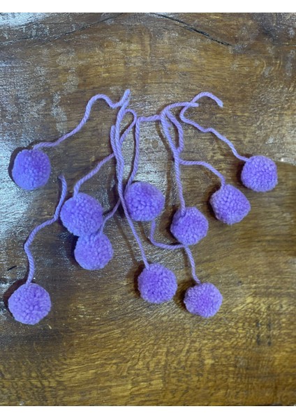 3 cm Çap 5 Li 10 Parçalı Renkli Ponpon Elbise Giyim Aksesuar Çanta Bere Aksesuar