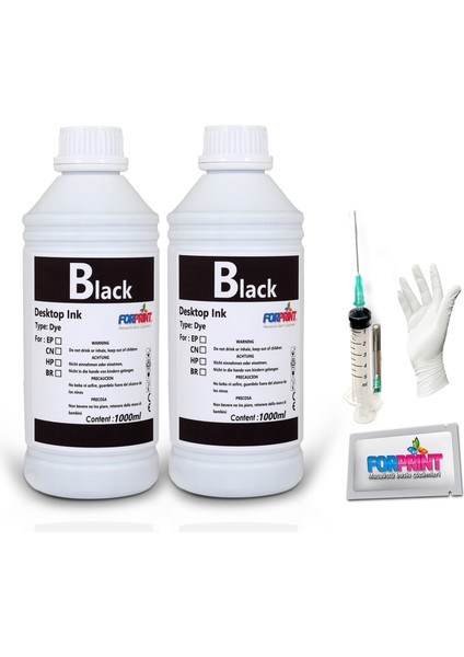 Canon Gı-40 Uyumlu Forprint Dolum Seti 2X1000ML Siyah