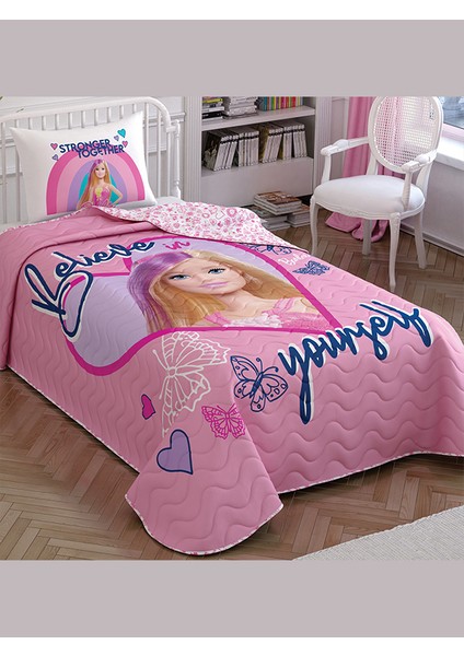 Lisanslı Yatak Örtüsü Seti Barbie Winter Tek Kişilik