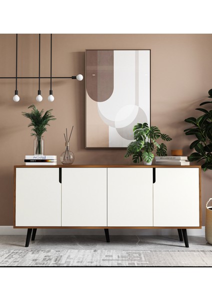 Latina Modern Konsol 180 cm Ceviz - Beyaz