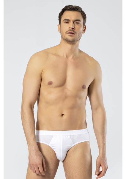 5 Adet Beyaz Erkek Slip, %50 Modal %50 Pamuk Cacharel 1203