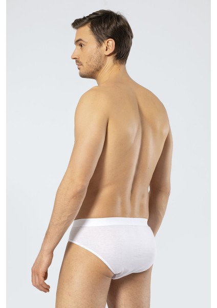 5 Adet Beyaz Erkek Slip, %50 Modal %50 Pamuk Cacharel 1203