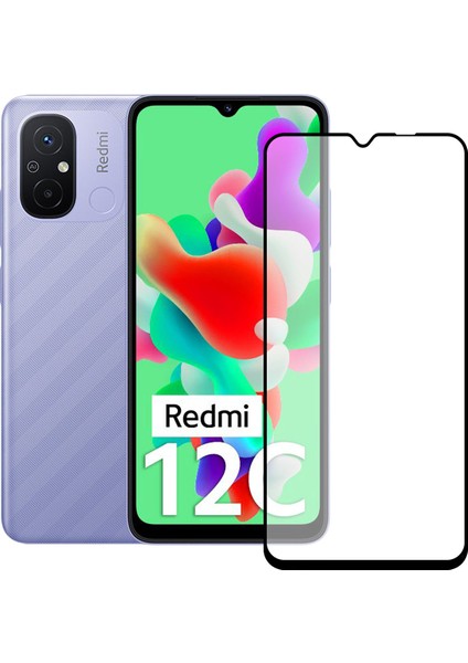 Xiaomi Redmi 12C Ekran Koruyucu Seramik Mat Nano 9d Tam Kaplama Siyah