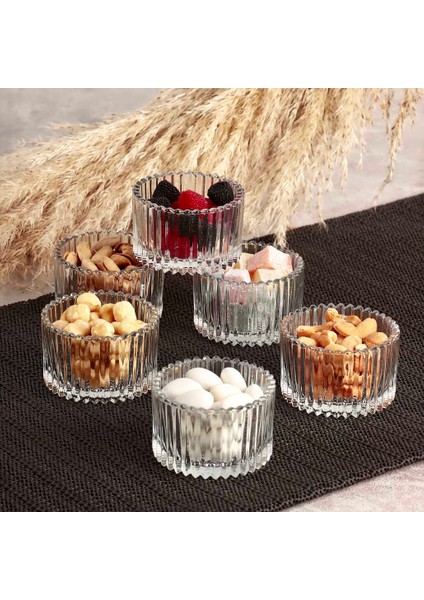 Rayan Sultan 6 Parça Cam Çerezlik Sunum& Magnolia Kasesi