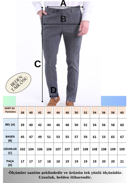 Intersivin Erkek Slim Fit Likralı Keten Kumaş Pantolon