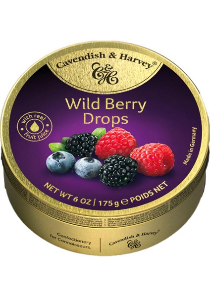 Cavendish & Harvey Wild Berry Drops Kırmızı Orman Meyveli Şeker 175 gr