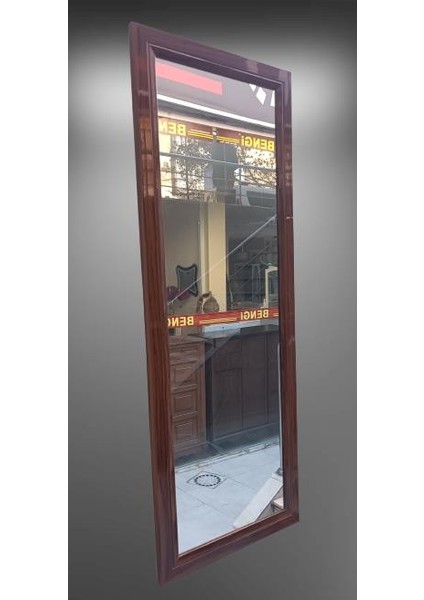 Boy Ayna Mdf Çerçeve 1 Sınıf Ayna Parlak Ceviz Boya El Yapımı