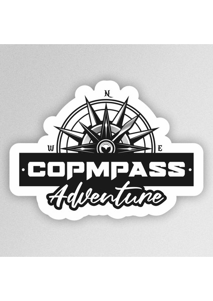 Compass Adventure Outdoor Camping Karavan Off Road Sticker Etiket