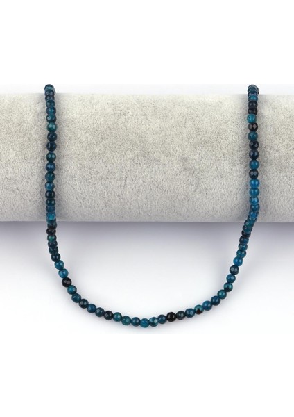 Koyu Mavi Akik Doğal Taş Dizi 4 mm Fasetli Küre Kesim fiyatları