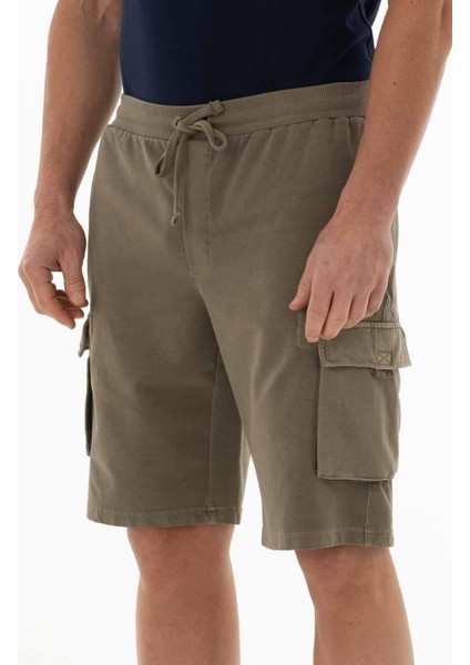 Erkek Regular Fit Kargo Cepli Parça Boyama Şort K21504278101