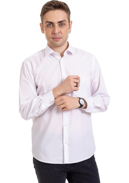 Erkek Regular Kalıp Cepli Yüksek Kalite Klasik Dakron Kumaş Gömlek 2316 fiyatları