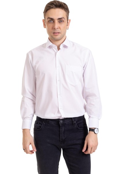 Erkek Regular Kalıp Cepli Yüksek Kalite Klasik Dakron Kumaş Gömlek 2316 fırsatları
