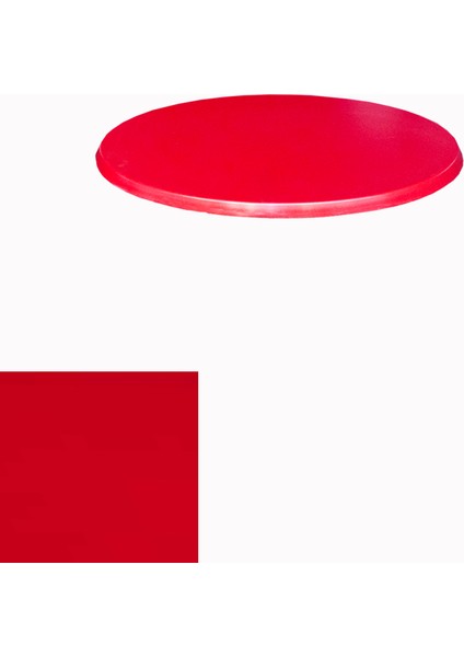 Werzalit Masa Tablası Yuvarlak 90CM - Kırmızı