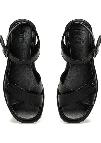 Incı Nyla 3fx Siyah Kadın Düz Sandalet fırsatları