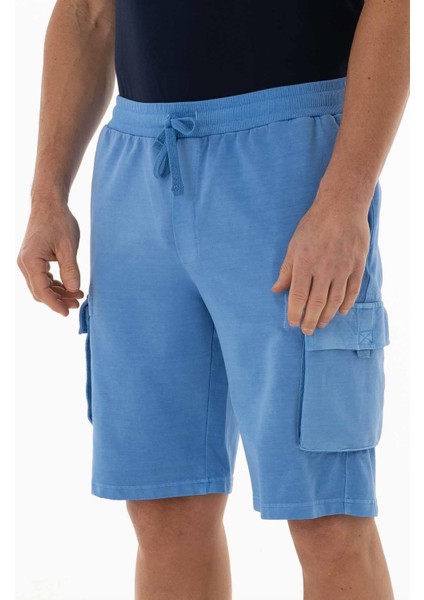 Erkek Regular Fit Kargo Cepli Parça Boyama Şort K21504278101