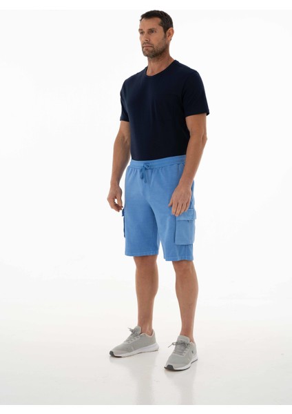 Erkek Regular Fit Kargo Cepli Parça Boyama Şort K21504278101