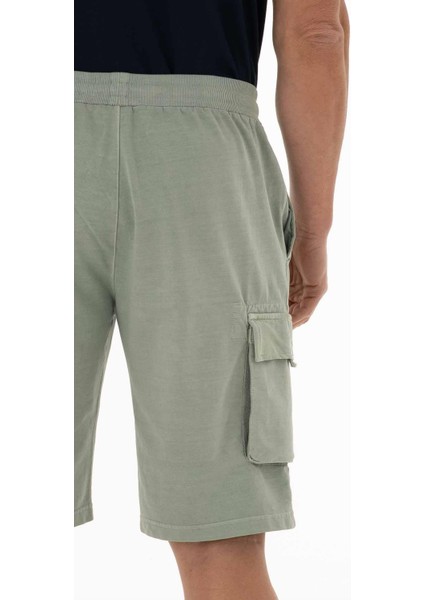 Erkek Regular Fit Kargo Cepli Parça Boyama Şort K21504278101