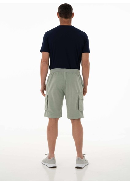 Erkek Regular Fit Kargo Cepli Parça Boyama Şort K21504278101