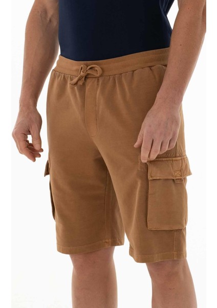 Erkek Regular Fit Kargo Cepli Parça Boyama Şort K21504278101