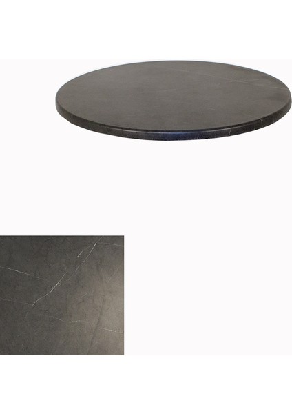 Werzalit Masa Tablası Yuvarlak 70CM - Grey Marble