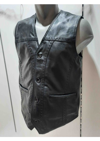 Hakiki Deri Klasik Tarz Yelek modelleri